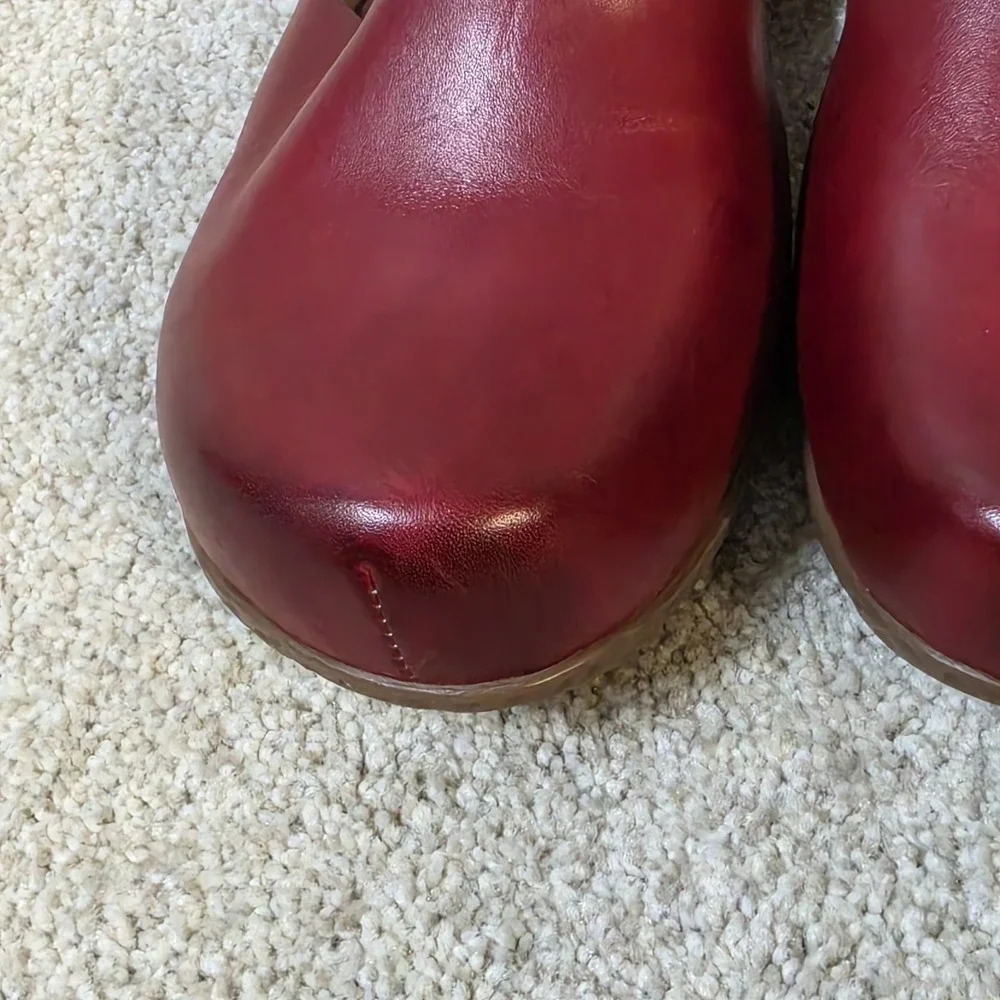 Spring Step L'Artiste Gloss Pansy Red Floral Mary Jane Comfort‎ Shoes US 9.5-10